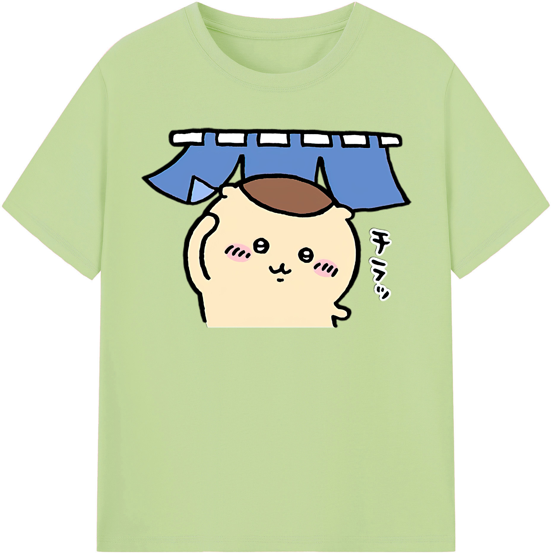 （画像用） ちいかわ くりまんじゅう Chii-kawa kuri manjū 綿100％半袖Tシャツ（フロントプリント）